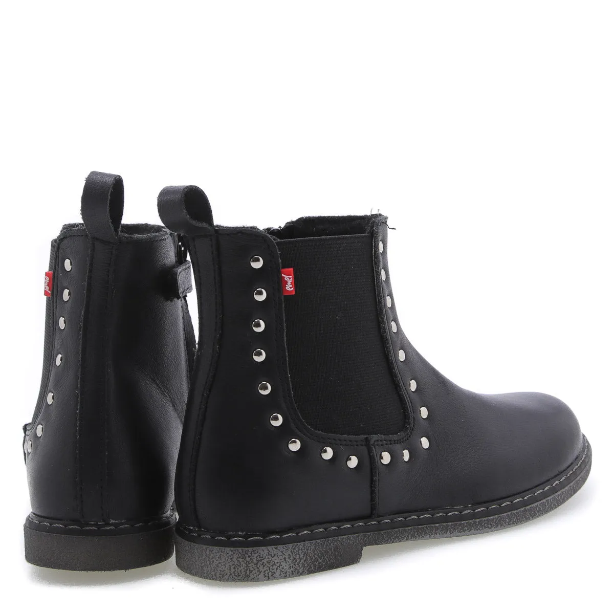 (2623B-1) Ankle Boot black studs