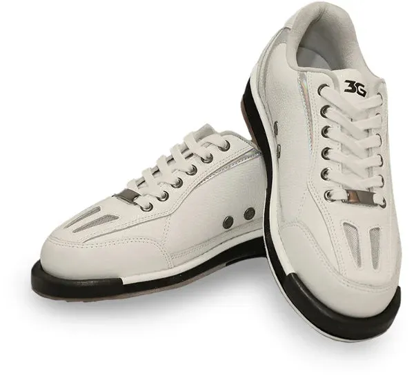 3G Mens Racer White/Holo Left Hand Bowling Shoes