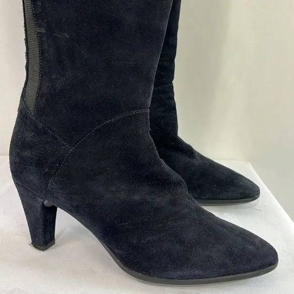 Aquatalia BlackSuede Heel Boots