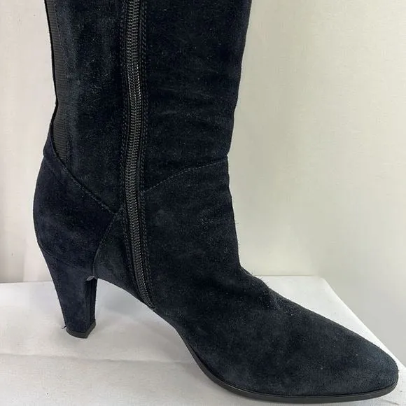 Aquatalia BlackSuede Heel Boots