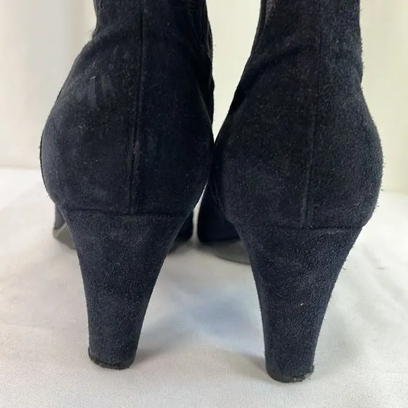 Aquatalia BlackSuede Heel Boots