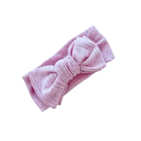 Baby Girl Large Eyelet Topknot Headband Headwrap — Orchid