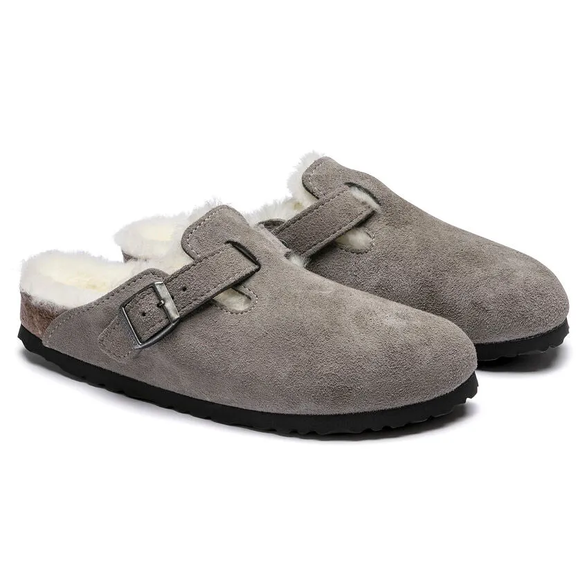 Birkenstock Stone Boston Shearling Clog