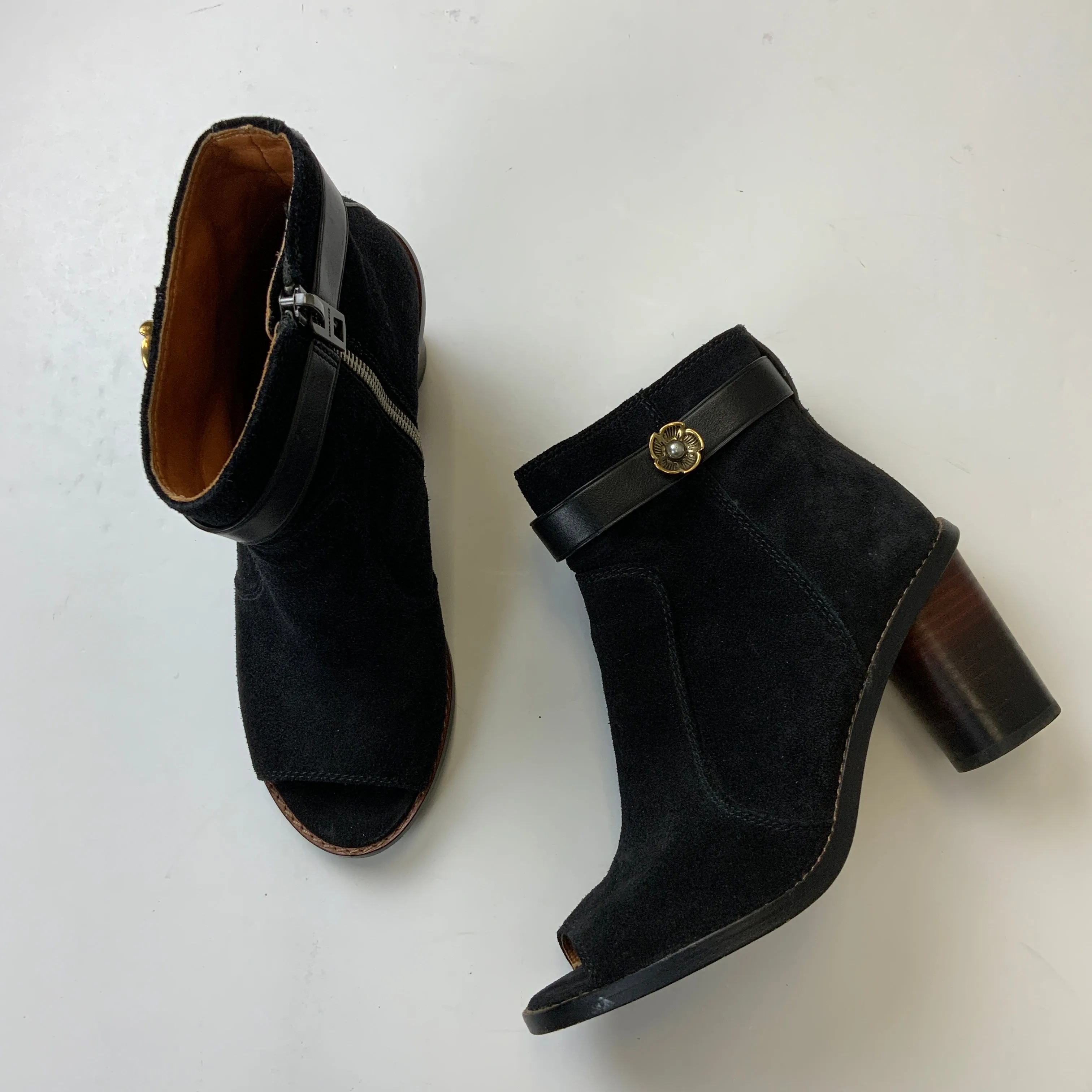 Boots Ankle Heels By Coach  Size: 6.5