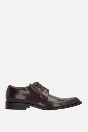 brushed leather derby shoes