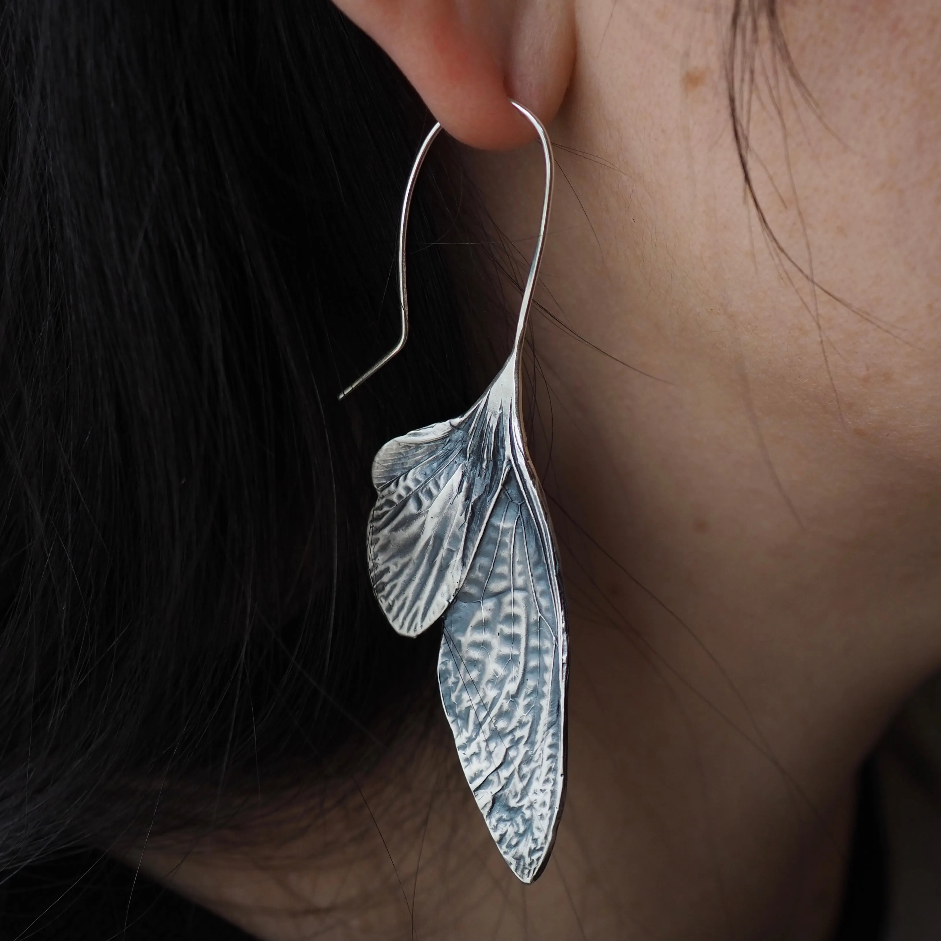 cicada wing earrings