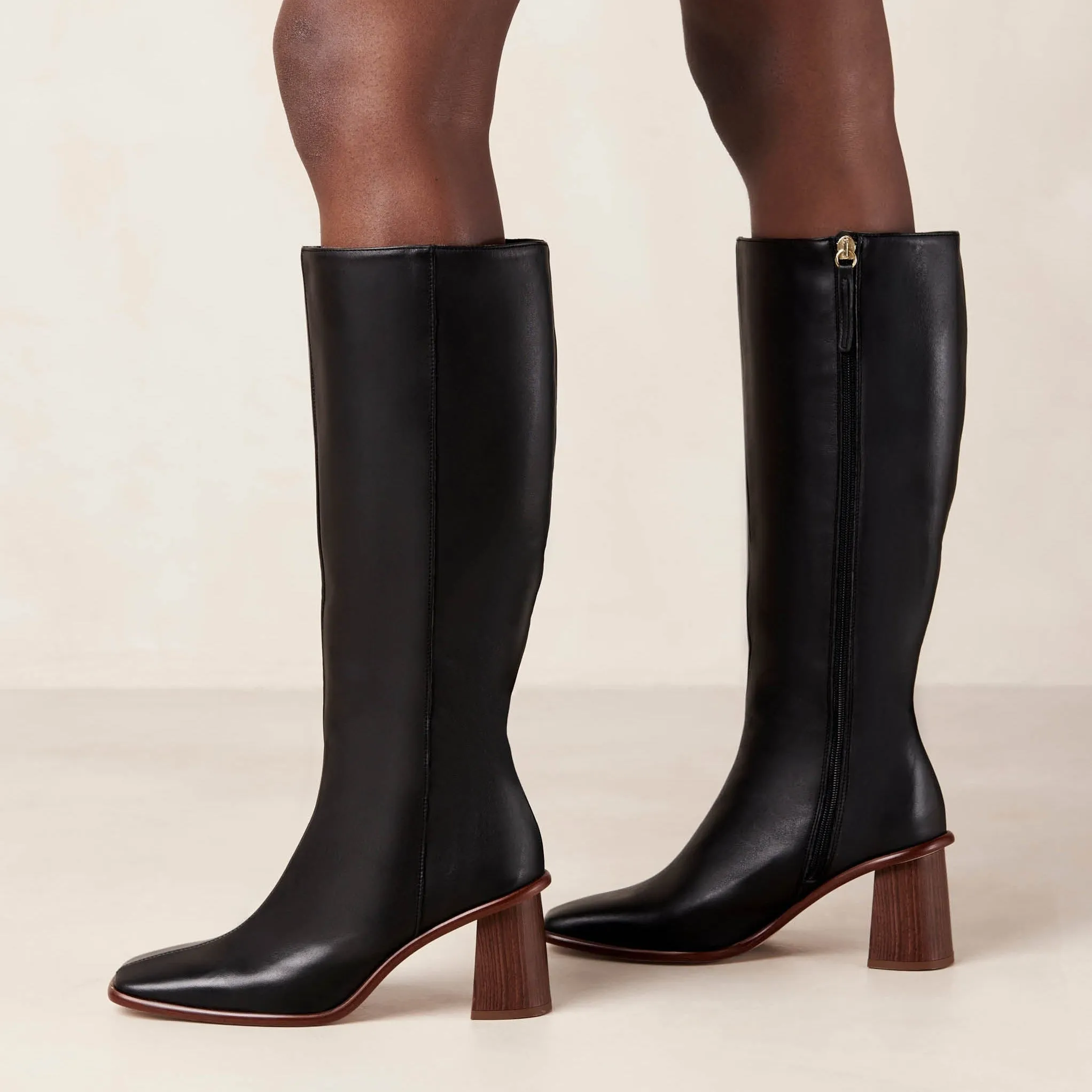 East Black Leather Boots