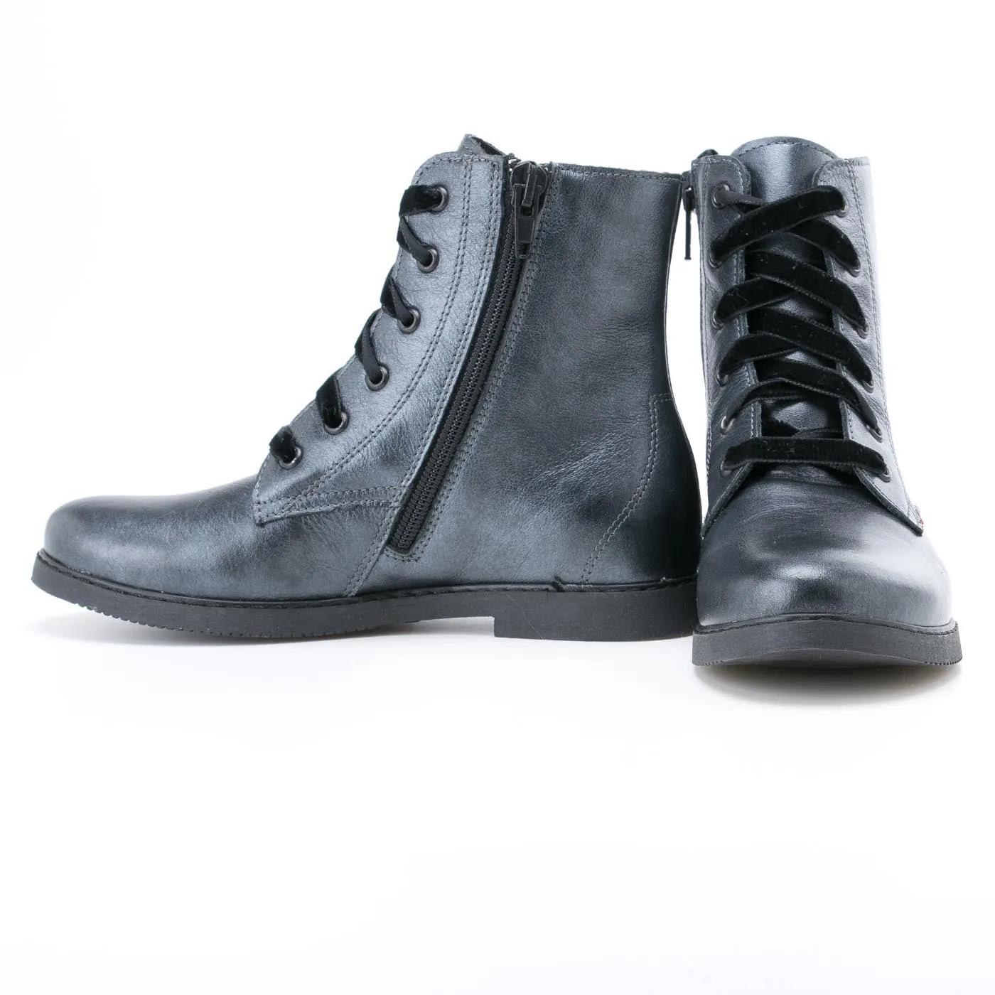 Emel grey metallic ankle boots (2622A)