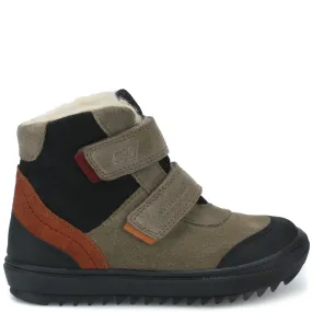 (EV2761-1) Emel velcro winter shoes Khaki