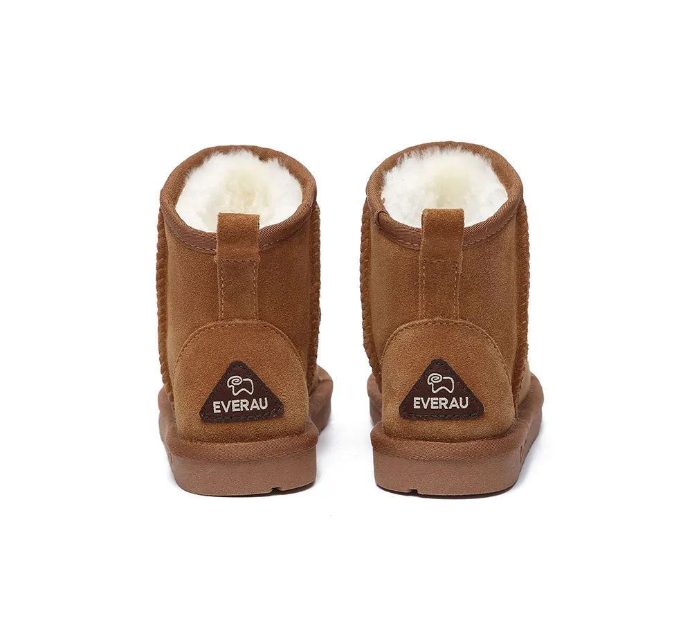 EVERAU Kid Sheepskin Boots Pony Kids Plus