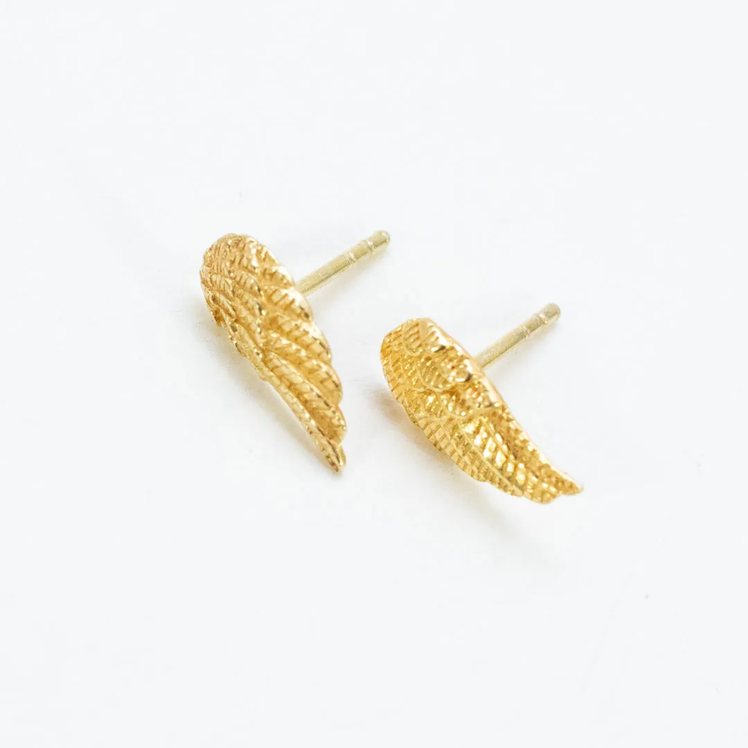 Gold Vermeil Wing Studs