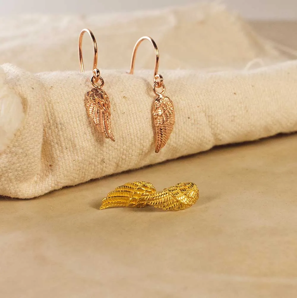 Gold Vermeil Wing Studs