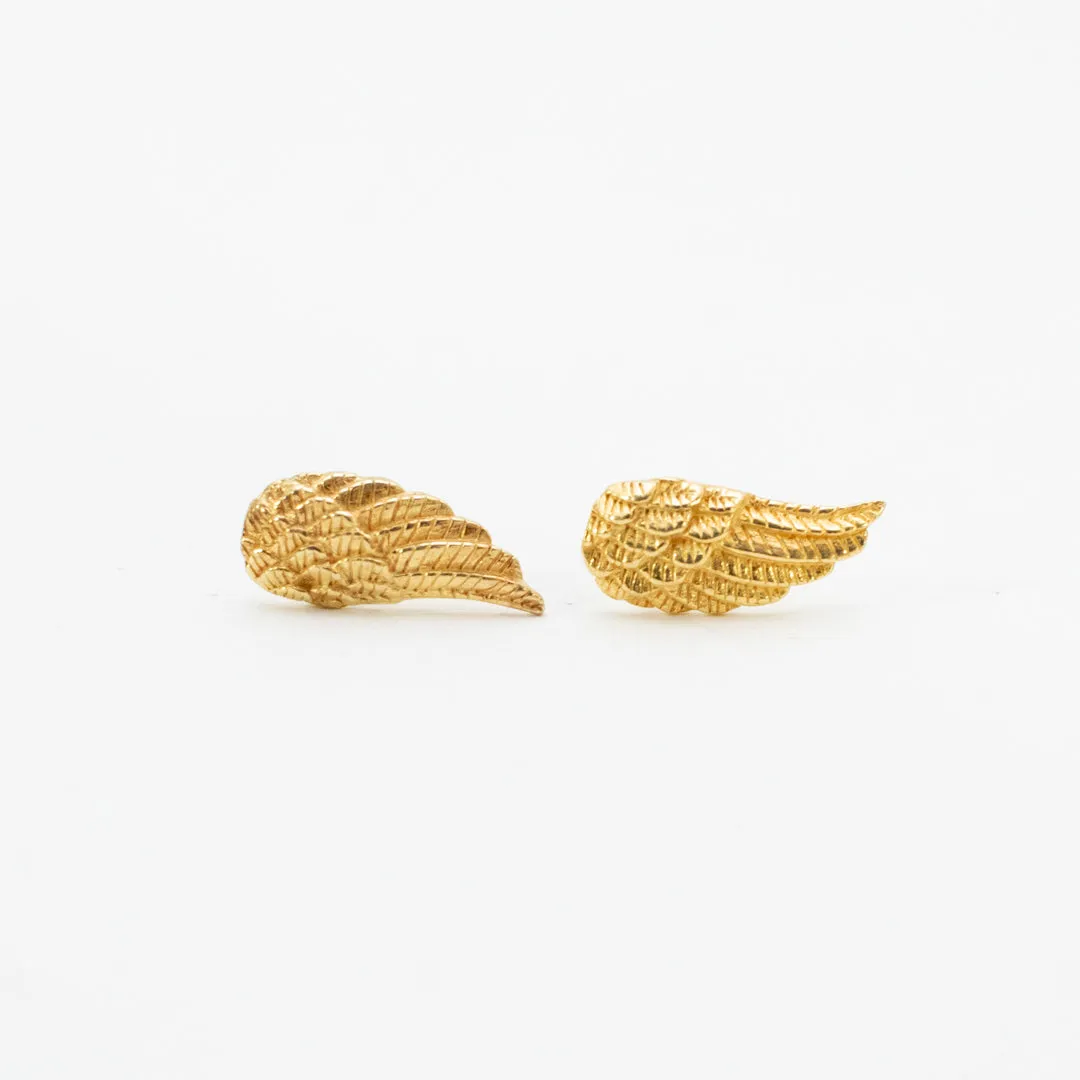 Gold Vermeil Wing Studs