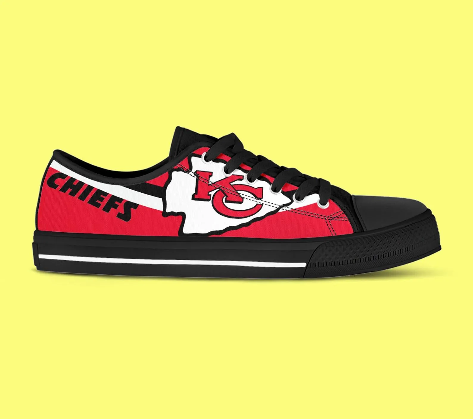 Kansas City Chiefs Custom Lowtop, Football Custom Shoes, Sport Lowtop, Canvas Shoes, Canvas Lowtop, Unisex Shoes, Gift Birthday