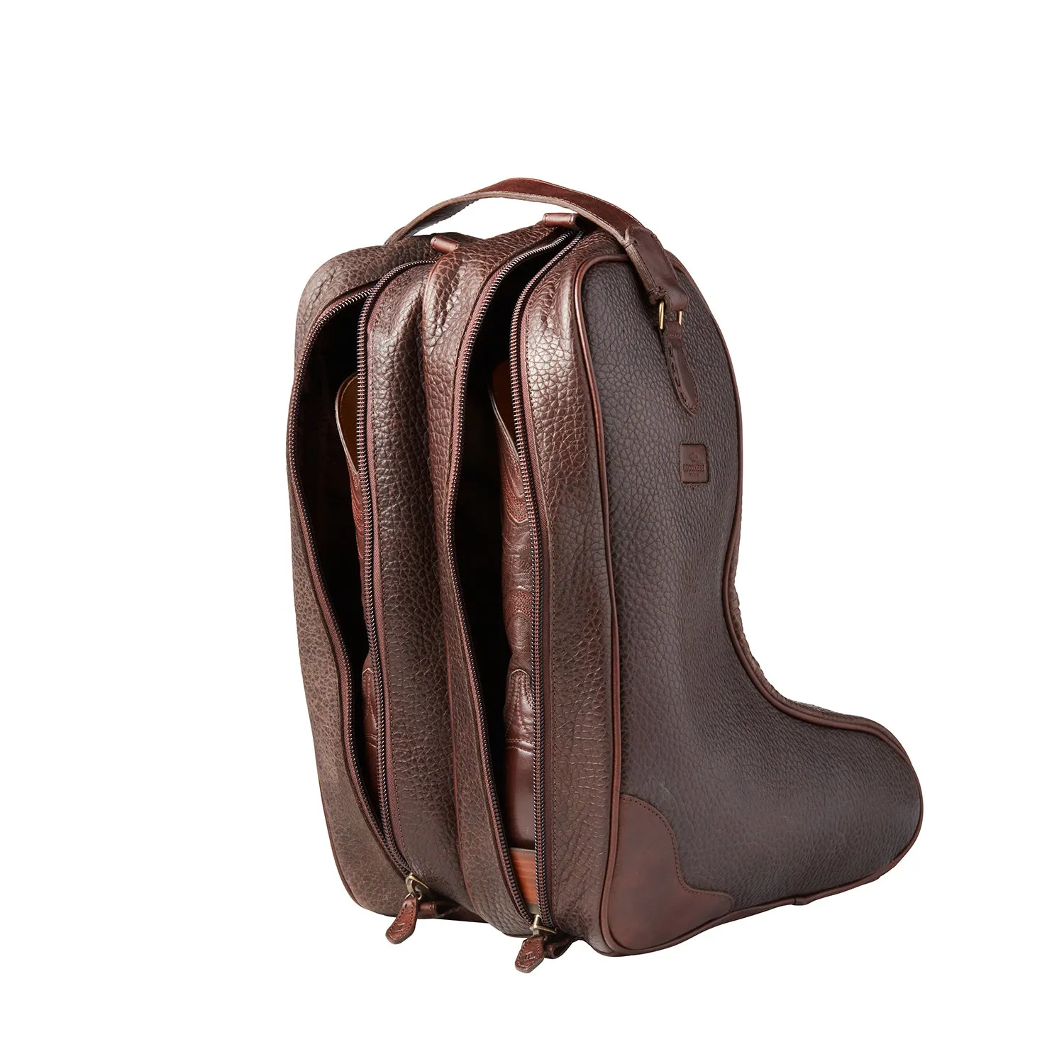 Leather Boot Bag :: Brown