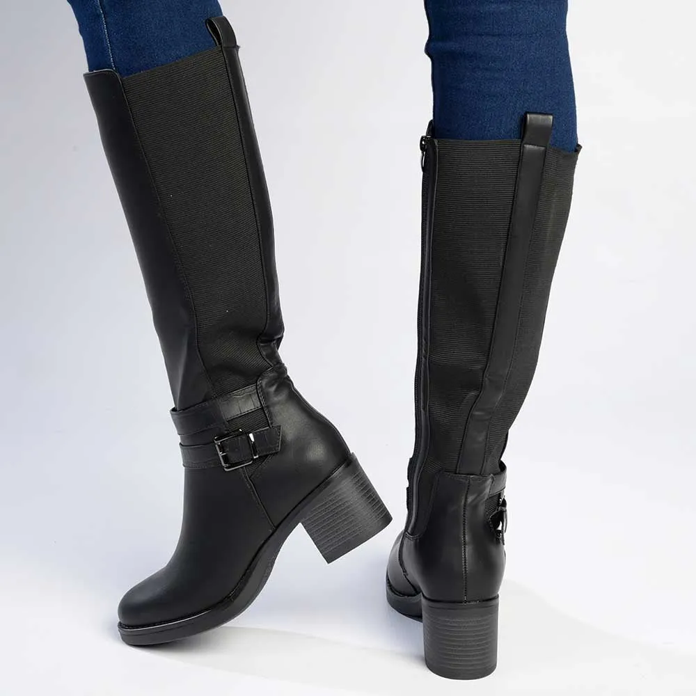 Madison Gabriella Long Boots - Black