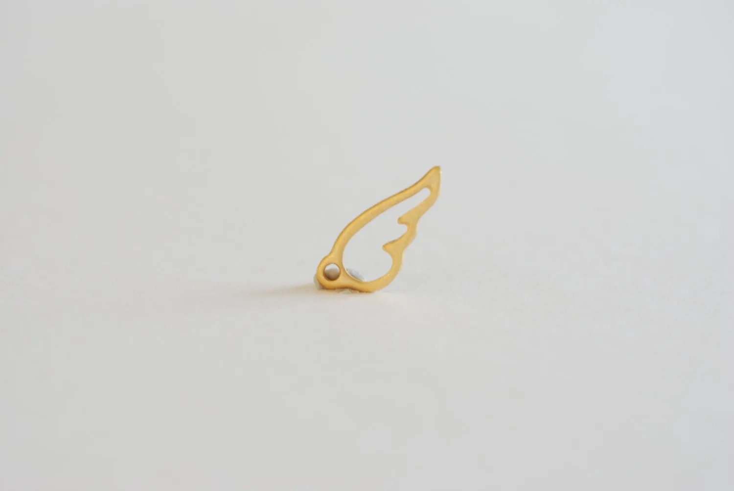 Matte Vermeil Wholesale Gold Angel Wing Charm- 18k gold plated over sterling silver, Tiny Angel Wing Charm, Gold Angel Wing, Bird Wing Charm