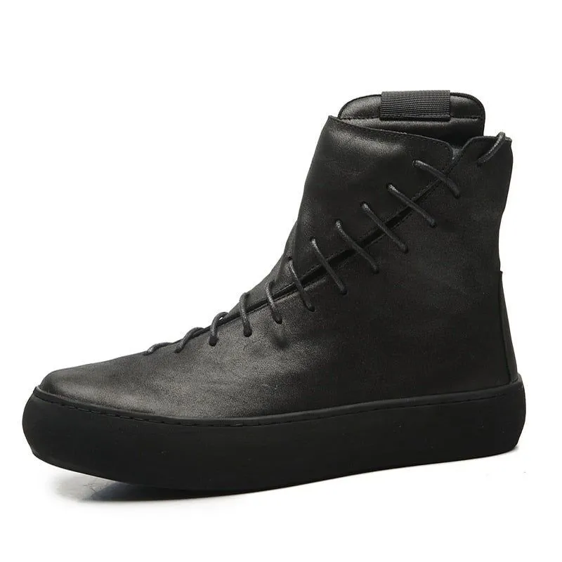 Men's Casual Shoes EH1138 - High-End Leather Ankle Boot