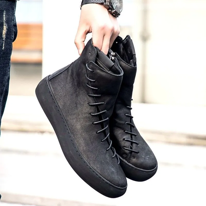 Men's Casual Shoes EH1138 - High-End Leather Ankle Boot