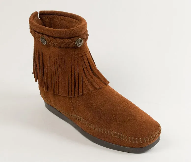 Minnetonka - HI TOP BACK ZIP BOOT BROWN - 292