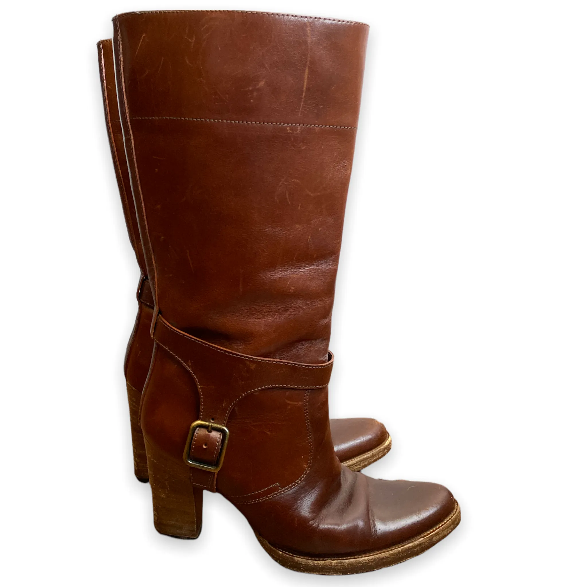 Miu Miu Brown Leather Boots