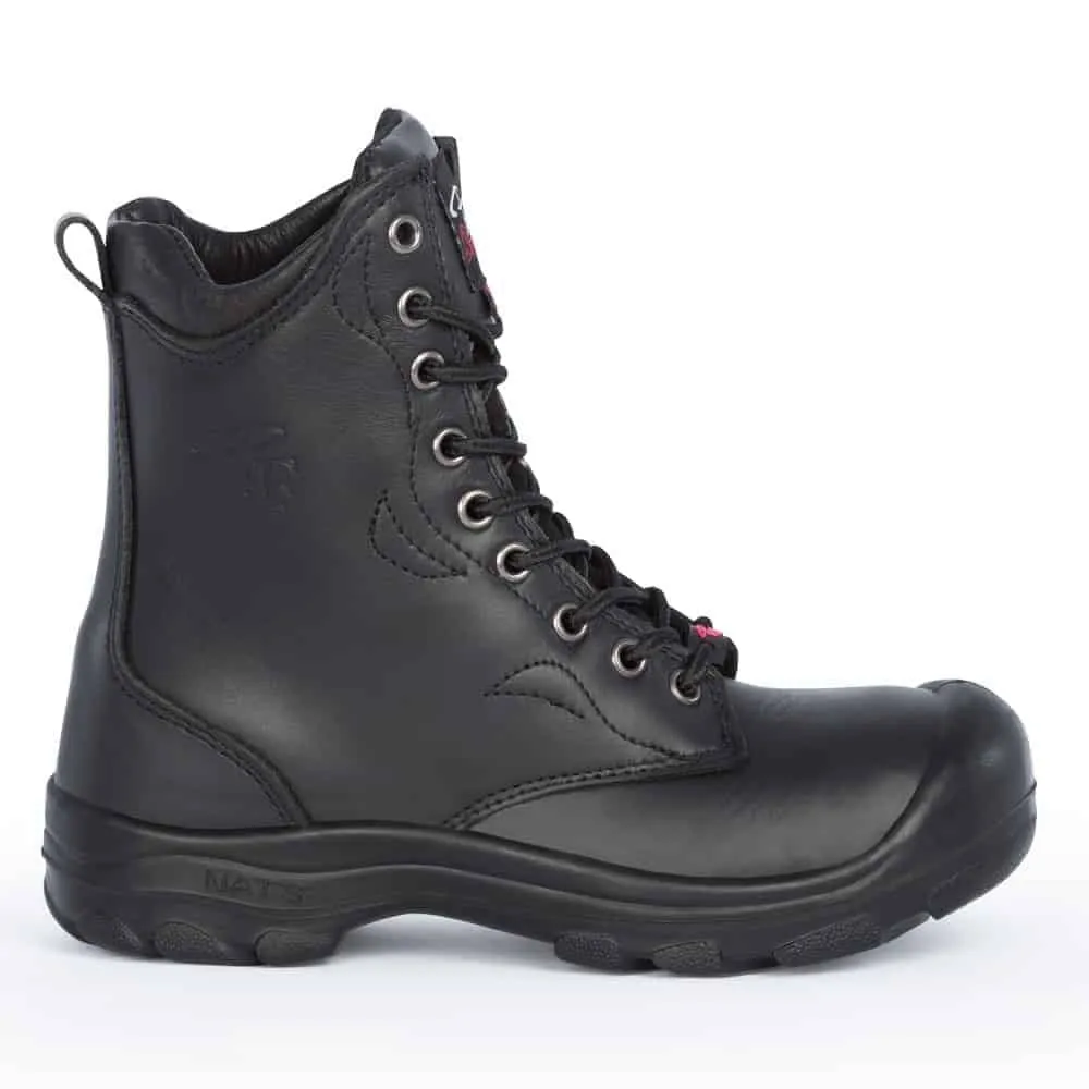 P&F S552 Women's 8 Steel Toe Leather Work Boot - Black