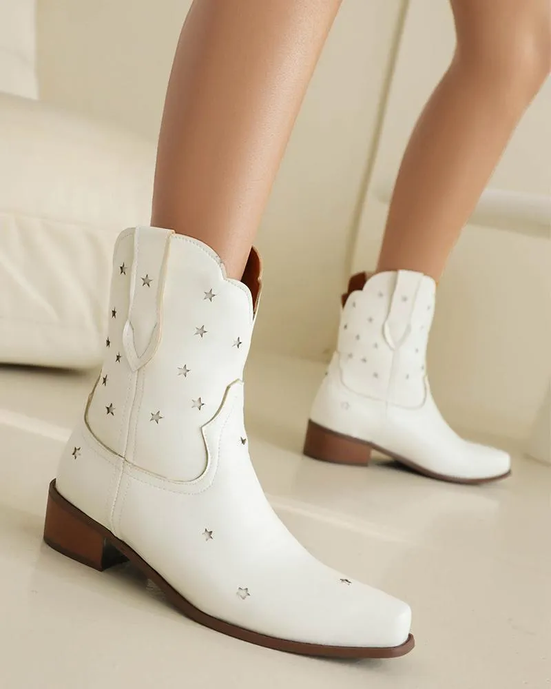 Pentagon Split Joint Ankle Boots