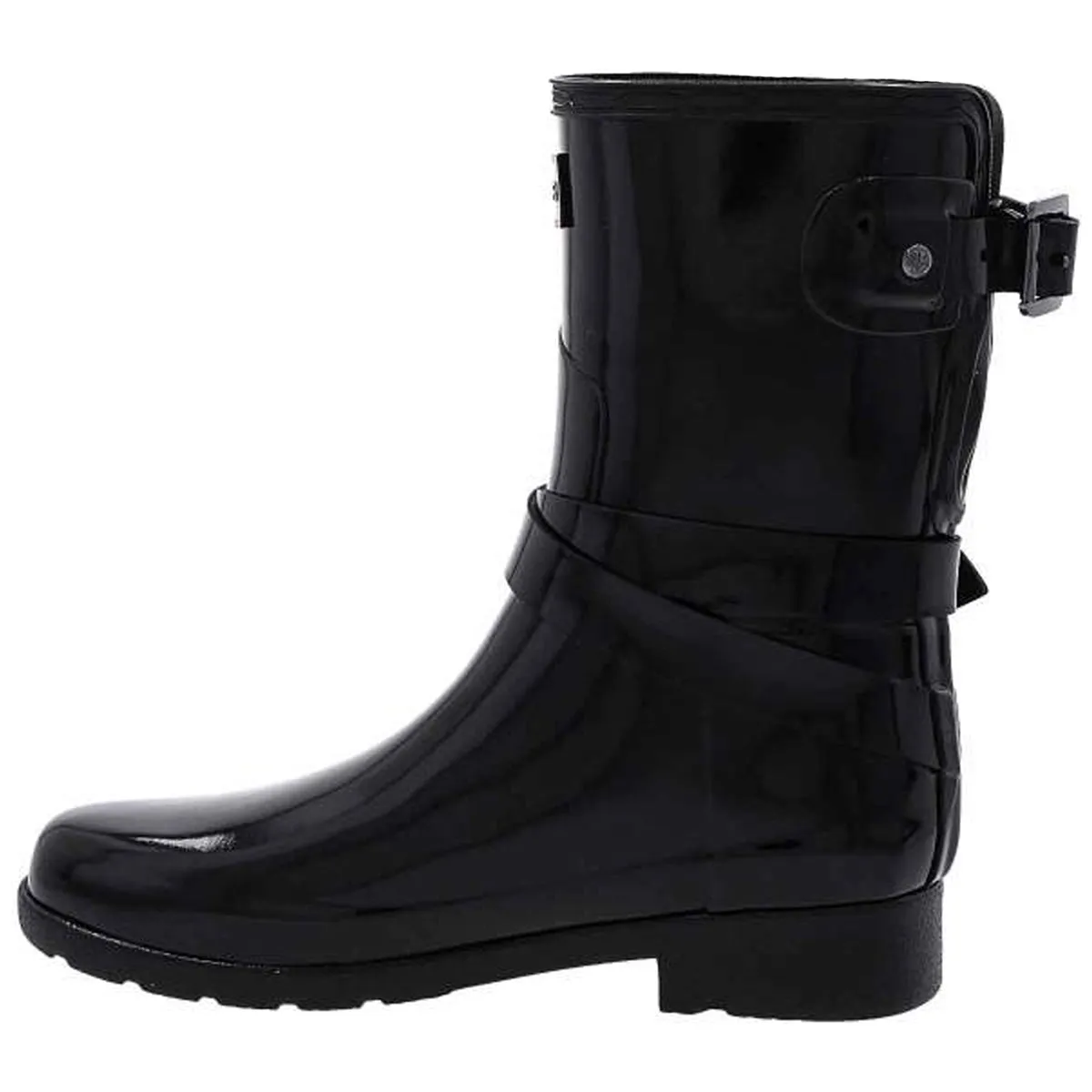 Refined Gloss Rubber Adjustable Women's Short Wellington Boots