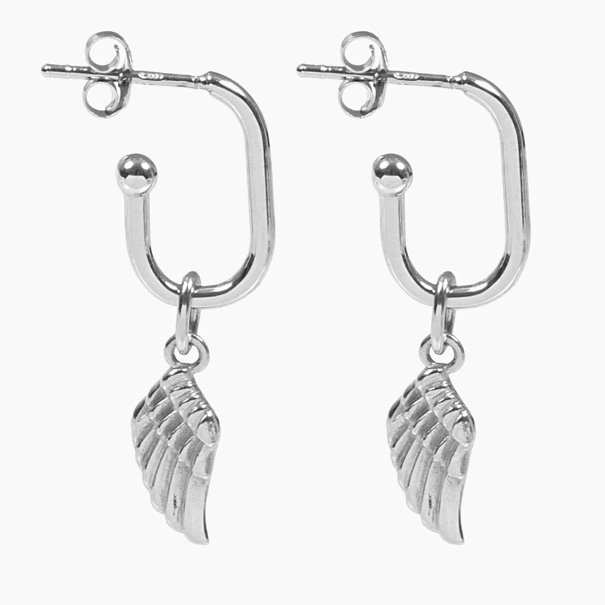 Roma Angel Wing Earrings (Silver)