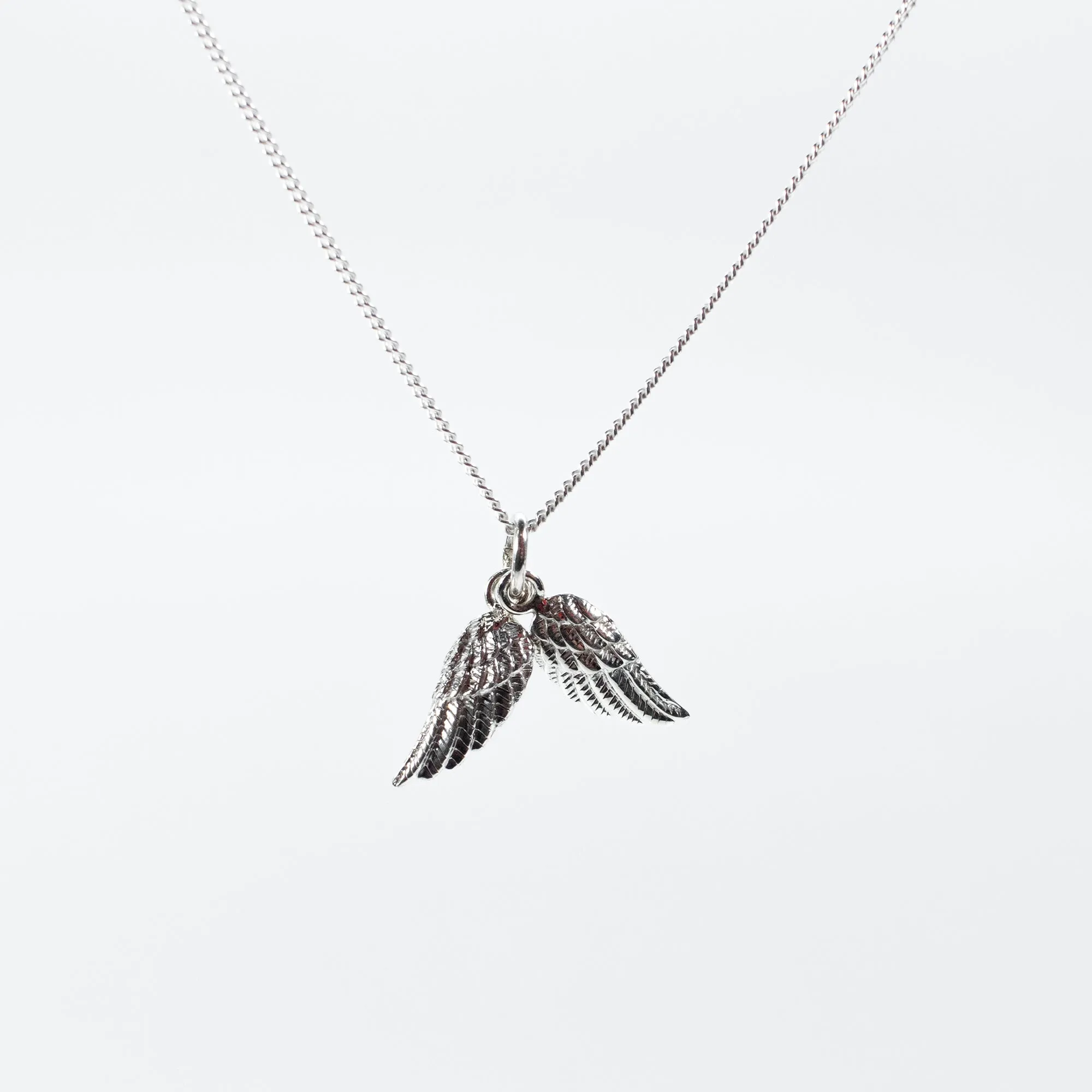 Silver Double Wing Necklace