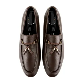 Sleek Tassels Loafers-Brown