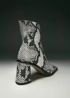 West Indo Grey Leather Ankle Boots