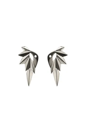 Wing Reverse Earring, Silver