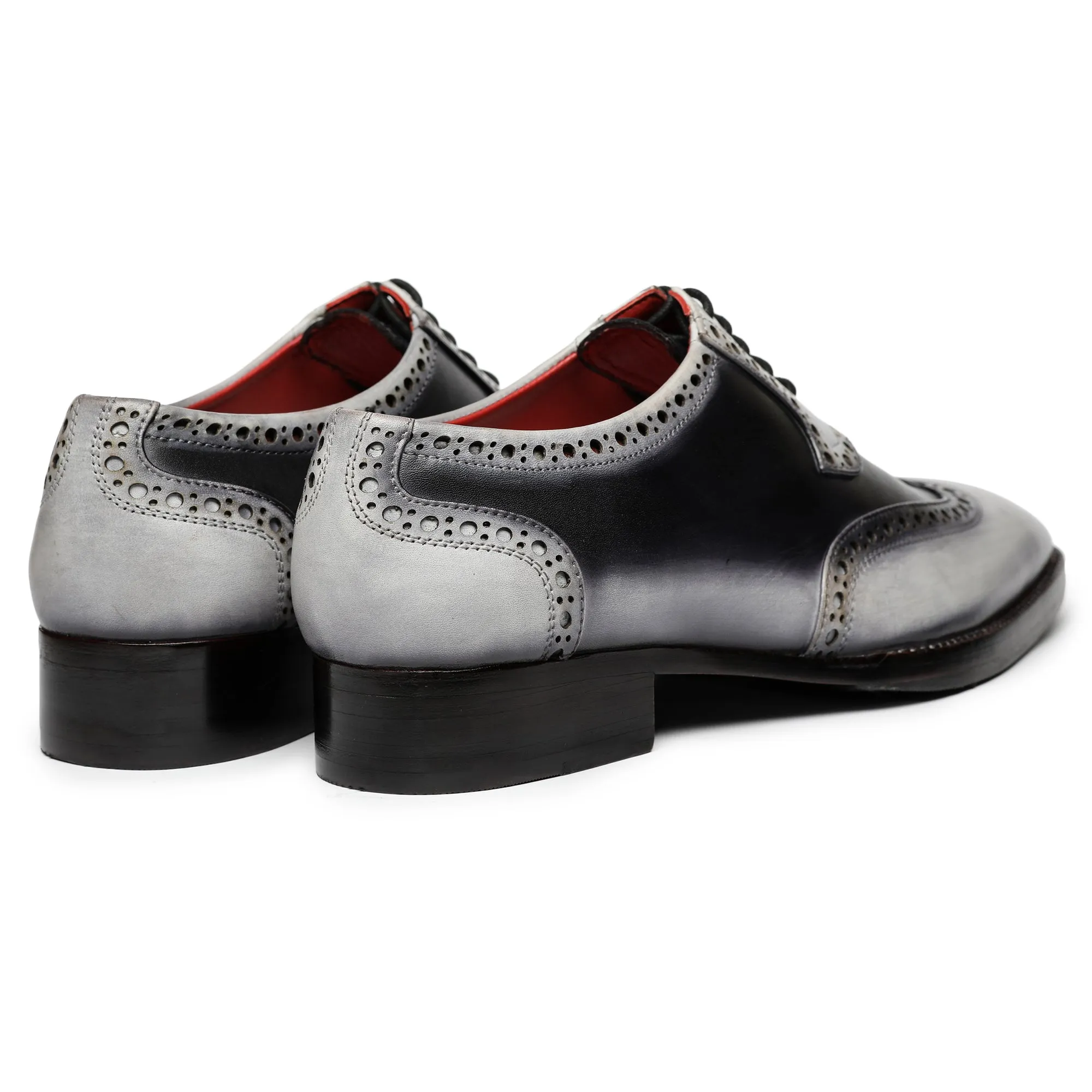 Wingtip Brogue Oxford- Grey & Black