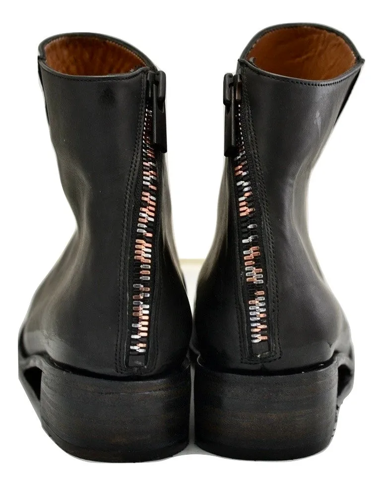 Zip back boot 2 |  Black | Calf