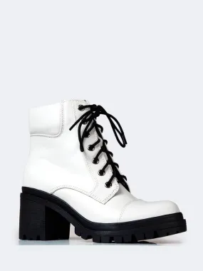 Zip-Up Chunky Heel Fashion Ankle Boots